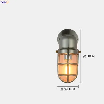 Outdoor IWHD алюминиевый наружный настенный светильник светодиодный лестничный балкон садовый водонепроницаемый настенный светильник Наружное освещение buitenverlichting buitenlamp - Испускаемый цвет: Outdoor