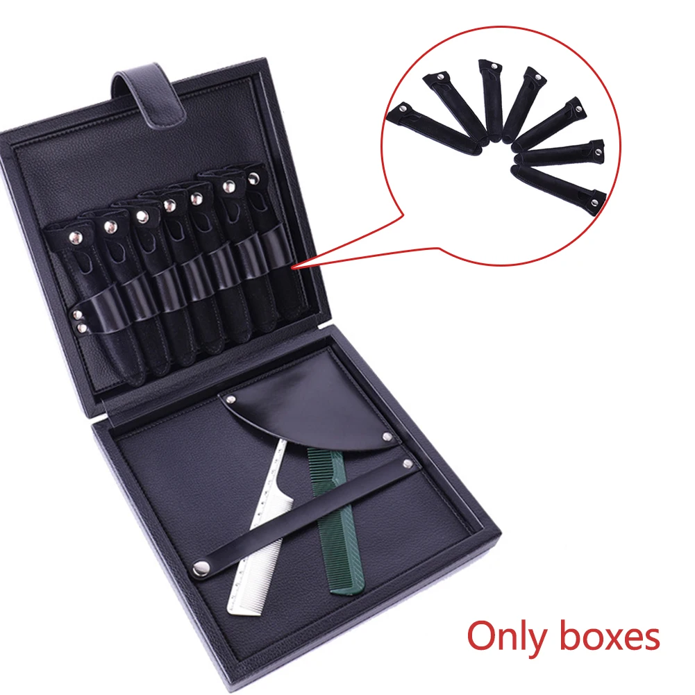 

Barber Scissors Box Practical Salon Home PU Leather Tool Case Hairdresser Portable Storage Professional Holder Organizer Solid