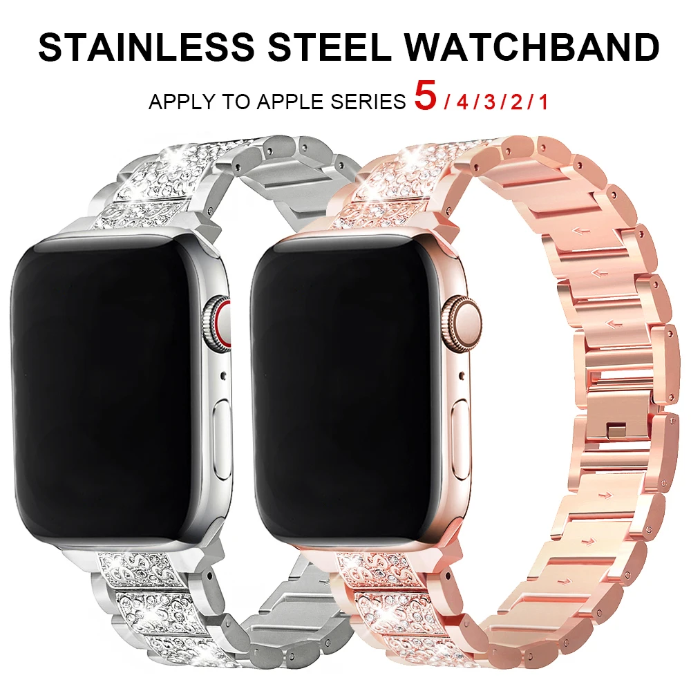 Браслет из нержавеющей стали для Apple Watch band 40 мм 44 38 42 | Наручные часы