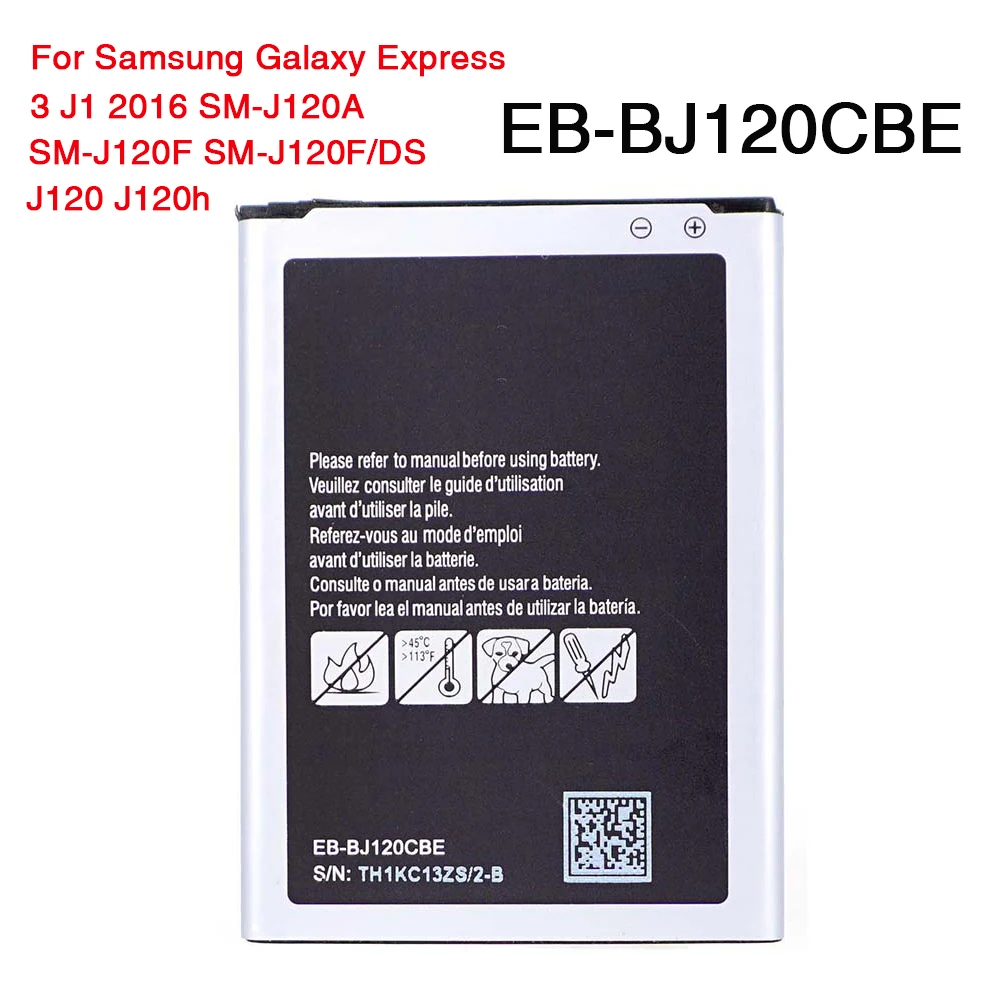 Оригинальный аккумулятор EB BJ120CBE для Samsung Galaxy Express 3 J1 2016 SM J120A J120F J120F/DS J120 J120h