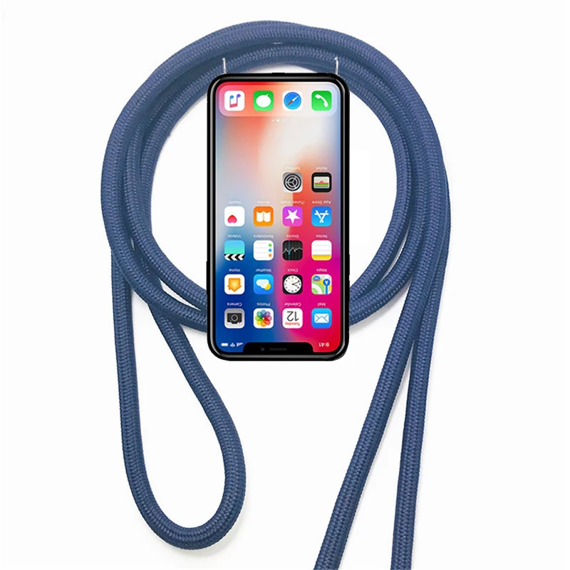 Чехол Lanyard Цепочки и ожерелья плечевой шейный ремень веревка шнур для samsung Galaxy S3 Duos Neo S6 S7 край S8 S2 плюс S4 S5 мини-чехол для телефона - Цвет: 14Blue
