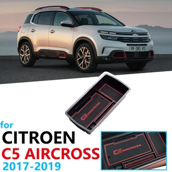 

Car Organizer Accessories for Citroen C5 Aircross 2017 2018 2019 2020 Armrest Box Storage Stowing Tidying Anti-Slip Mat Coin