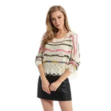 Женский весенне-осенний ажурный свободный свитер с кисточками, пуловер, однотонный пуловер, джемпер, свободный свитер, горячая распродажа#4S17