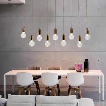 

Postmodern Edison Decorative LED Light Bulb Creative Restaurant Bar Crystal Glass Ball Stair Lamps