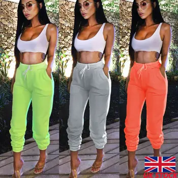 

Women Joggers Tracksuit Bottoms Trousers Gym Jogging Sweat Pants Slacks UK Stock