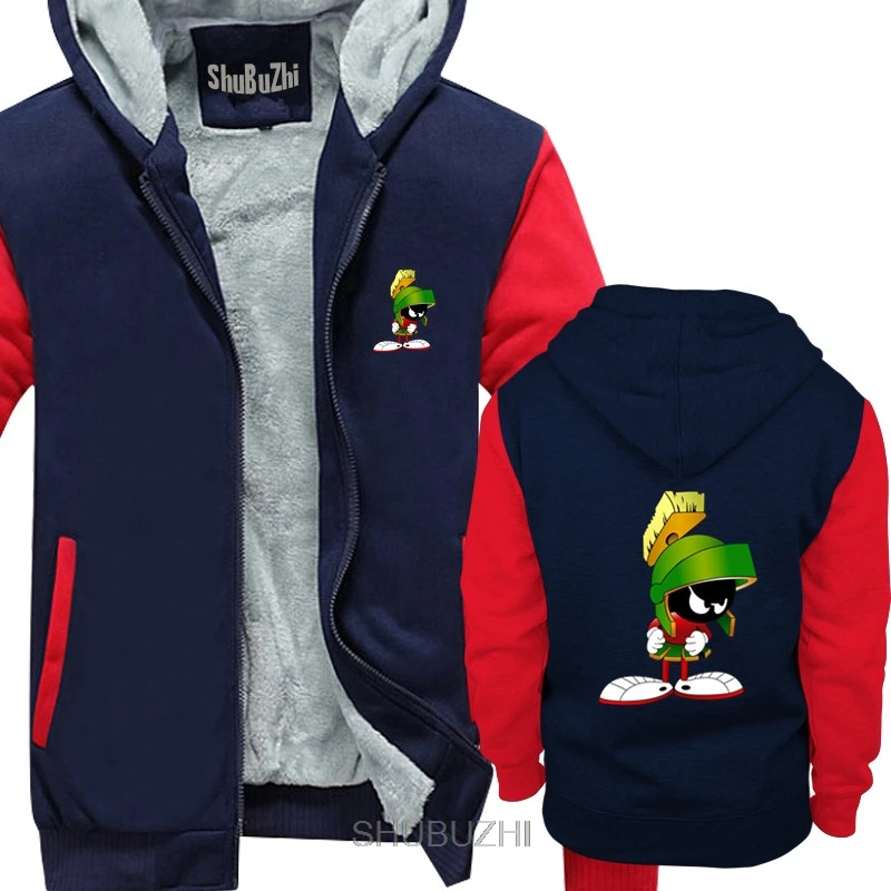 Marvin The Martian 5 мужские зимние толстые толстовки с капюшоном с рисунком из мультфильма мужская толстовка унисекс новая модная куртка пальто забавная Мужская толстовка sbz6411