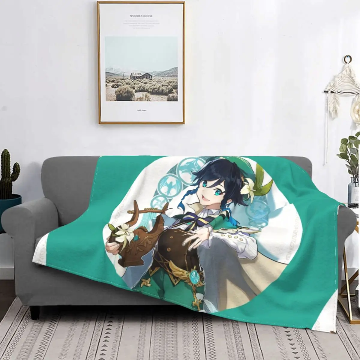 

Venti Throw Blanket Nowohl1fhsh Blanket Flannel Fleece Anime Plush Warm Ultra-soft Throw Blankets For Sofa Bedding Picnic Cover