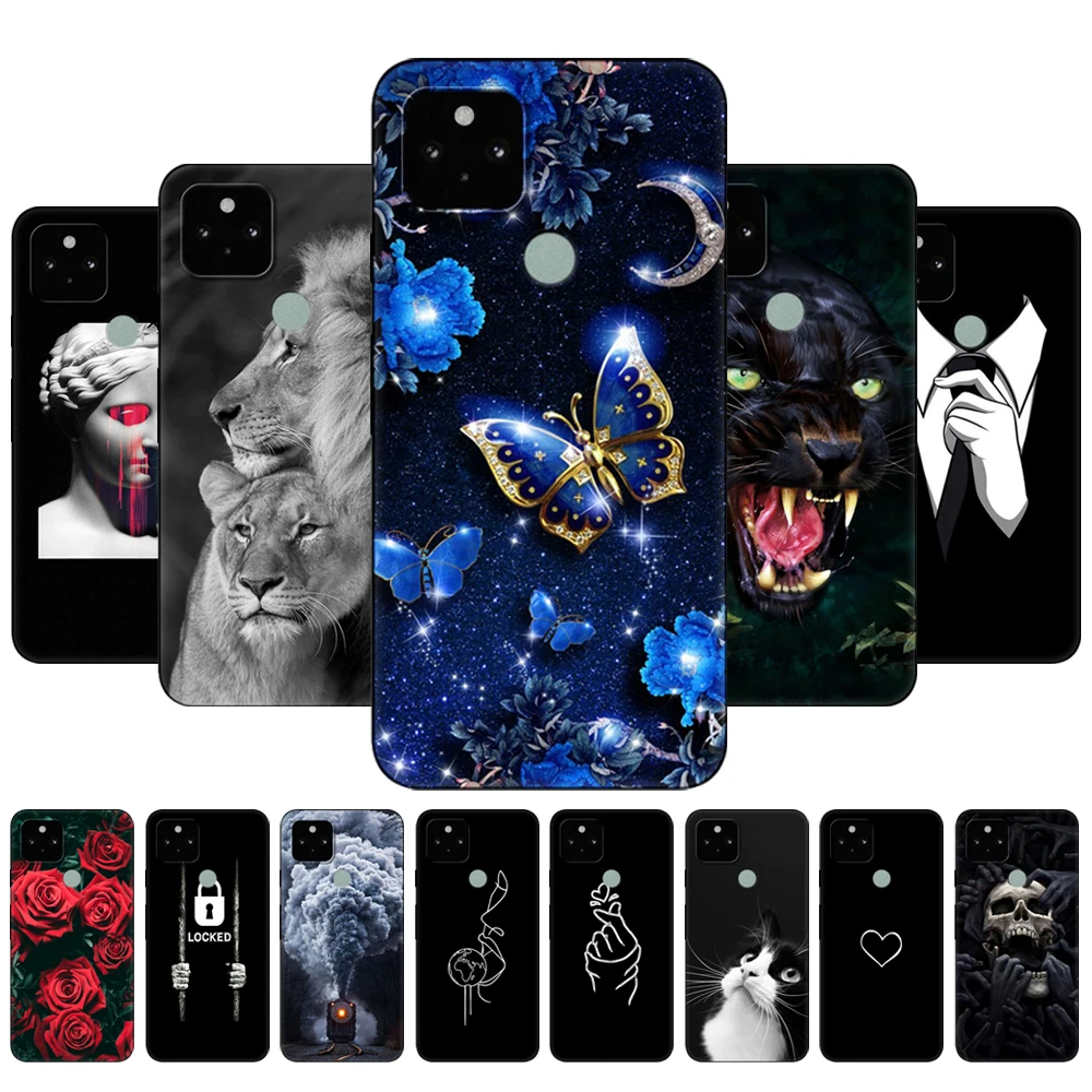 Per Google Pixel 5 Custodia Cover Posteriore Per Google Pixel 5A 5G Custodia Su Google Pixel 5 Xl 5G 4G Custodia Pixel5 A 5Xl Custodia In Tpu Nera