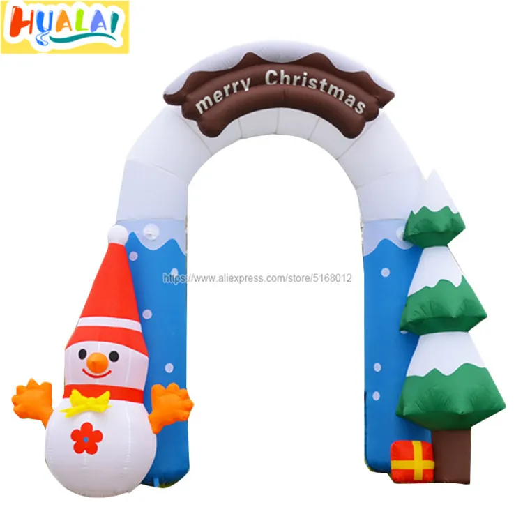

outdoor giant Christmas inflatable archway,Santa Claus/Christmas tree arched door for advertising Garden Yard decoration events