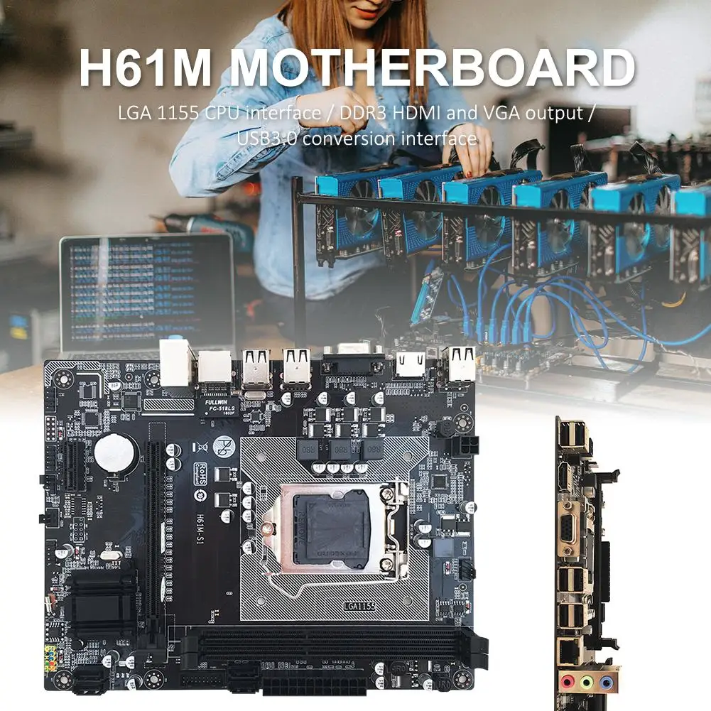Материнская плата для настольного компьютера 1155 Pin cpu интерфейс все твердотельные Материнские платы для домашнего и офисного использования