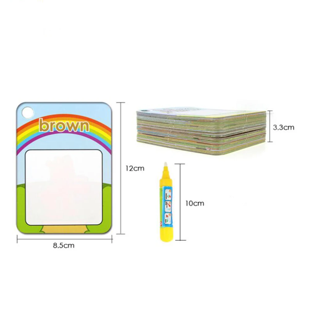 1 шт. Волшебные водные карты для рисования 3D количество геометрические узоры игрушки для рисования Ранние развивающие игрушки красочные карты граффити подарки для детей
