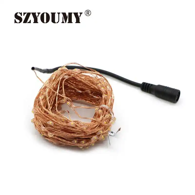 

SZYOUMY Waterproof Outdoor Christmas Fairy Lights 10m 20m 30m 40m 50m Copper Wire LED String Light Warm White Garlands Light