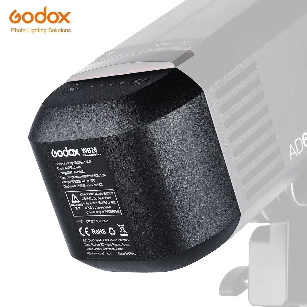 Godox WB26 Ач AD600PRO литиевая батарея для AD600 PRO | Электроника