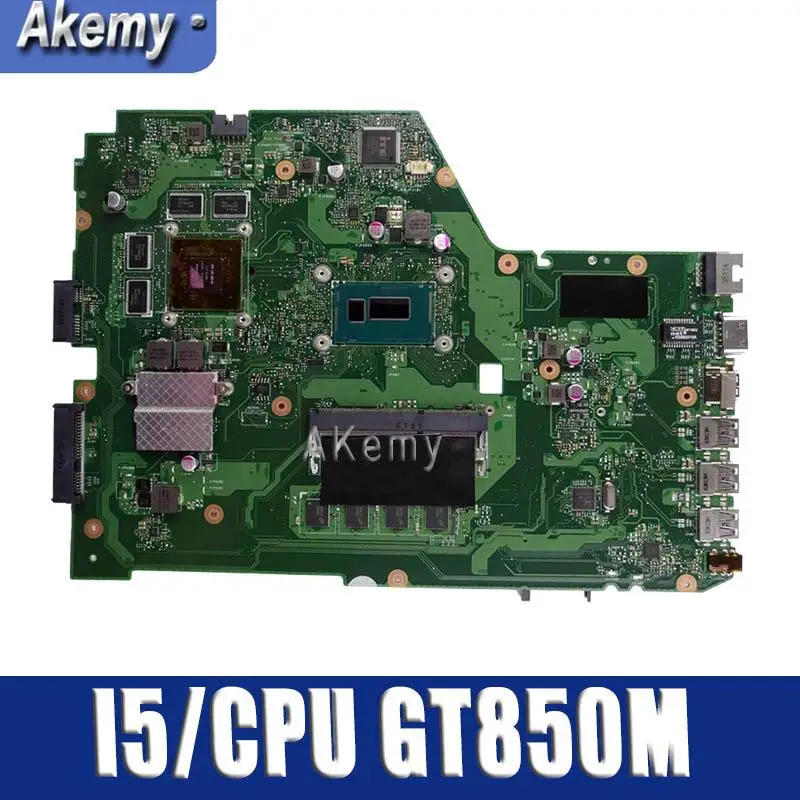 

X751LK motherboard REV 2.0 i5-4210 cpu 4GB/RAM GTX850M For Asus X751L K751L X751LK X751LX laptop motherboard X751LK Mainboard OK