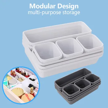 

Drawer makeup Organizers storage box Best Interlocking Narrow Drawer for Bathroom,Office organizer organizador de maquillaje