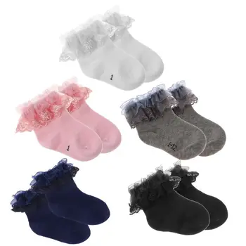 

Newborn Baby Cotton Socks Lace Princess Combed Socks for Girls Infant Babe Socks