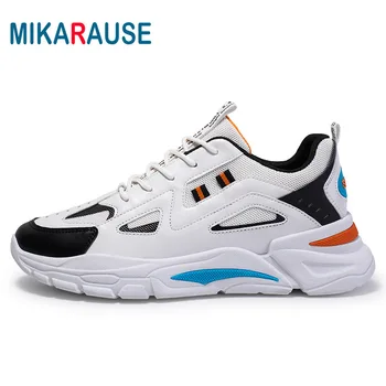 

Mikarause Fashion Teenage Trend Shoes Men Casual Sneakers Patchwork Daddy Shoes Male Breathable Mesh Platform Trainers Shoes Man