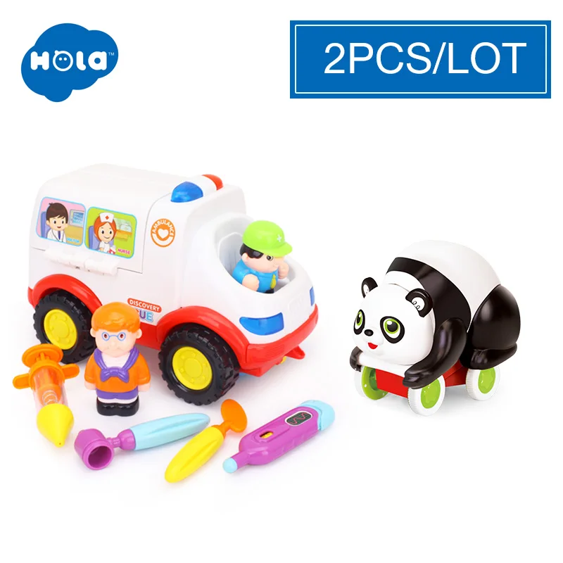 CAMEL HOLA 836, набор для скорой помощи, 2 в 1, детские игрушки, набор для ролевых игр и медицинский набор, игрушечный автомобиль с подсветкой - Цвет: CAMEL