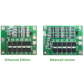 

New 4S 40A 14.8V 16.8V 18650 LiFePO4 BMS/ lithium iron battery protection board with equalization start drill Standard/Balance