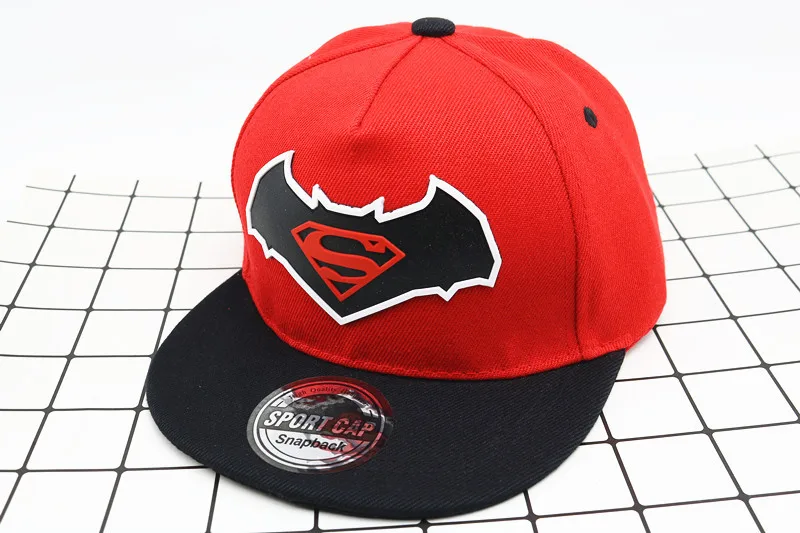 NEW Fashion BATMAN Children Cartoon Baseball Cap kids snapback cap boys Girls Hip Hop Hats Sun Cap dad hat Birthday Christmas - Цвет: Red