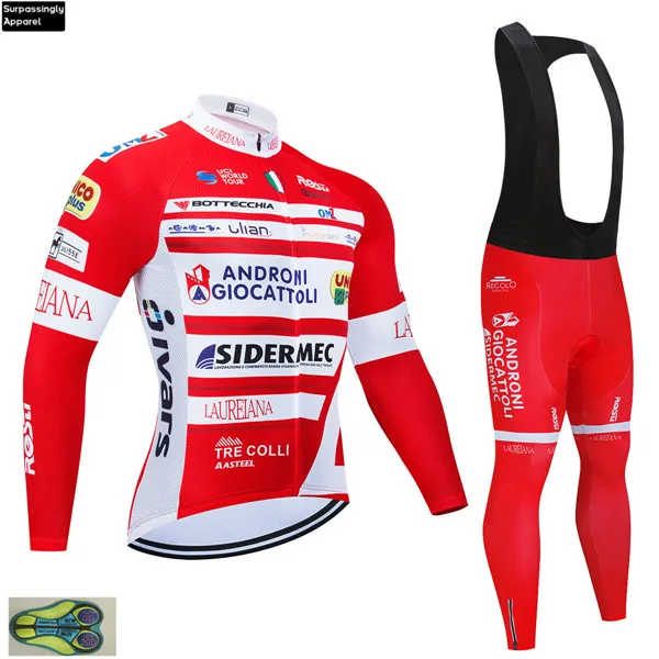 Picture Color UCI ANDRONI Team Pro велосипедная майка с длинным рукавом для велоспорта 12D гелевая велосипедная майка для горного велосипеда комплекты одежды для велоспорта осень - Цвет: Picture Color