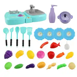Игрушки для игрушечной кухни газово-электрическая плита с подсветкой звон туманная и умывальник