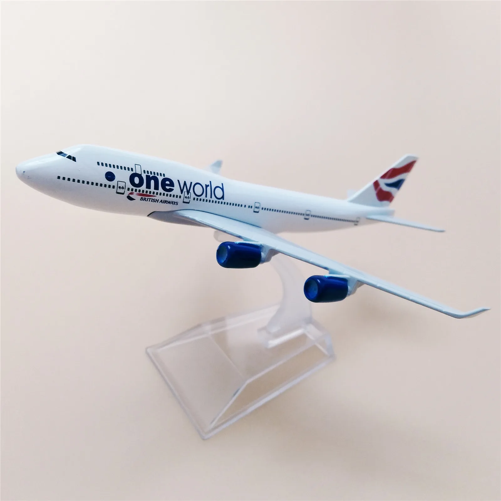 Модель самолета из металлического сплава 16 см авиакомпании ONE WORLD Airlines модель