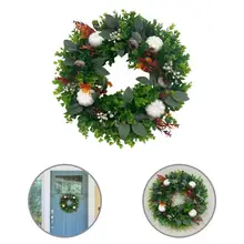 

Delicate Artificial Wreath Retro Style 2 Sizes Pumpkin Autumn Decor Front Door Wreath Hanging Wreath Fall Wreath