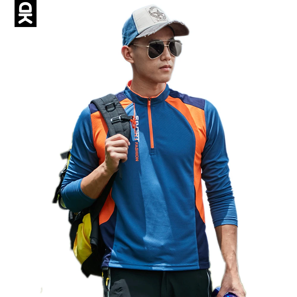 Little Donkey Andy Long Sleeve Quick Dry Men T Shirt Camping Sport Tee Top Spring Plus Size Hiking Patchwork Lightweight tshirt |