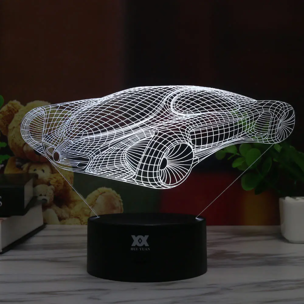 Современный Ночной светильник, подарки, внутреннее освещение, 3D креативная настольная лампа, сенсорное управление, атмосфера, красочное украшение, Рождество, Рождество