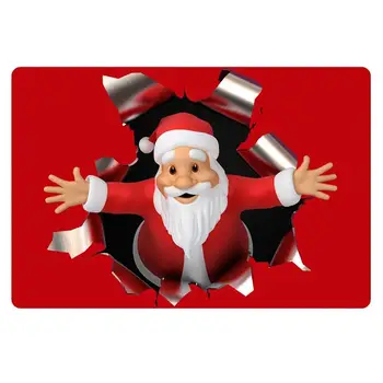 

Upetstory 3D Santa Claus rinting Welcome Doormat Christmas Floor Door Mats Kids Room Home Decor Living Room Hallway Porch Rugs