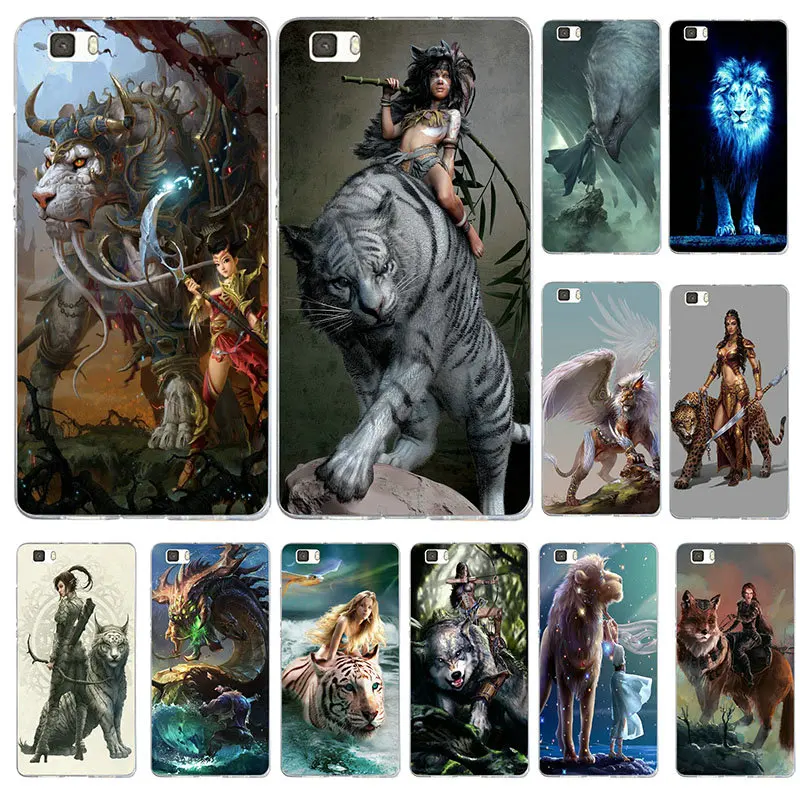 Silicone for Huawei Honor Mate Nova 2 4C 5 5A 5C 5X 7 V8 8 V9 9 10 20 Lite Pro Soft TPU Phone Cases Lion Like Mythical Creatures | Мобильные