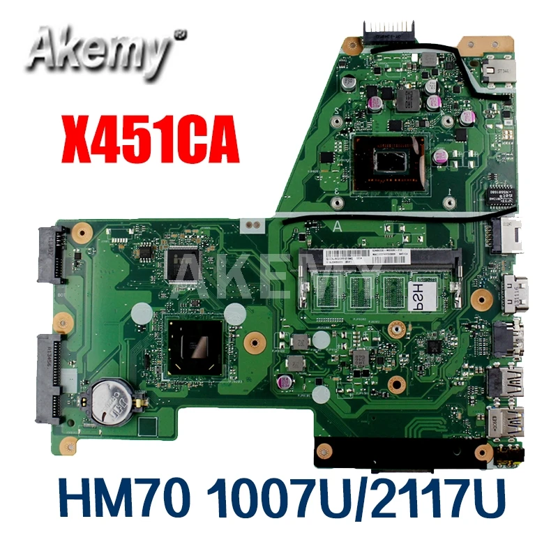 Материнская плата для ноутбука Akemy Asus X451CA F451 F451C материнская REV.2.1 HM70 1007U/2117U GMA HD 3000 |