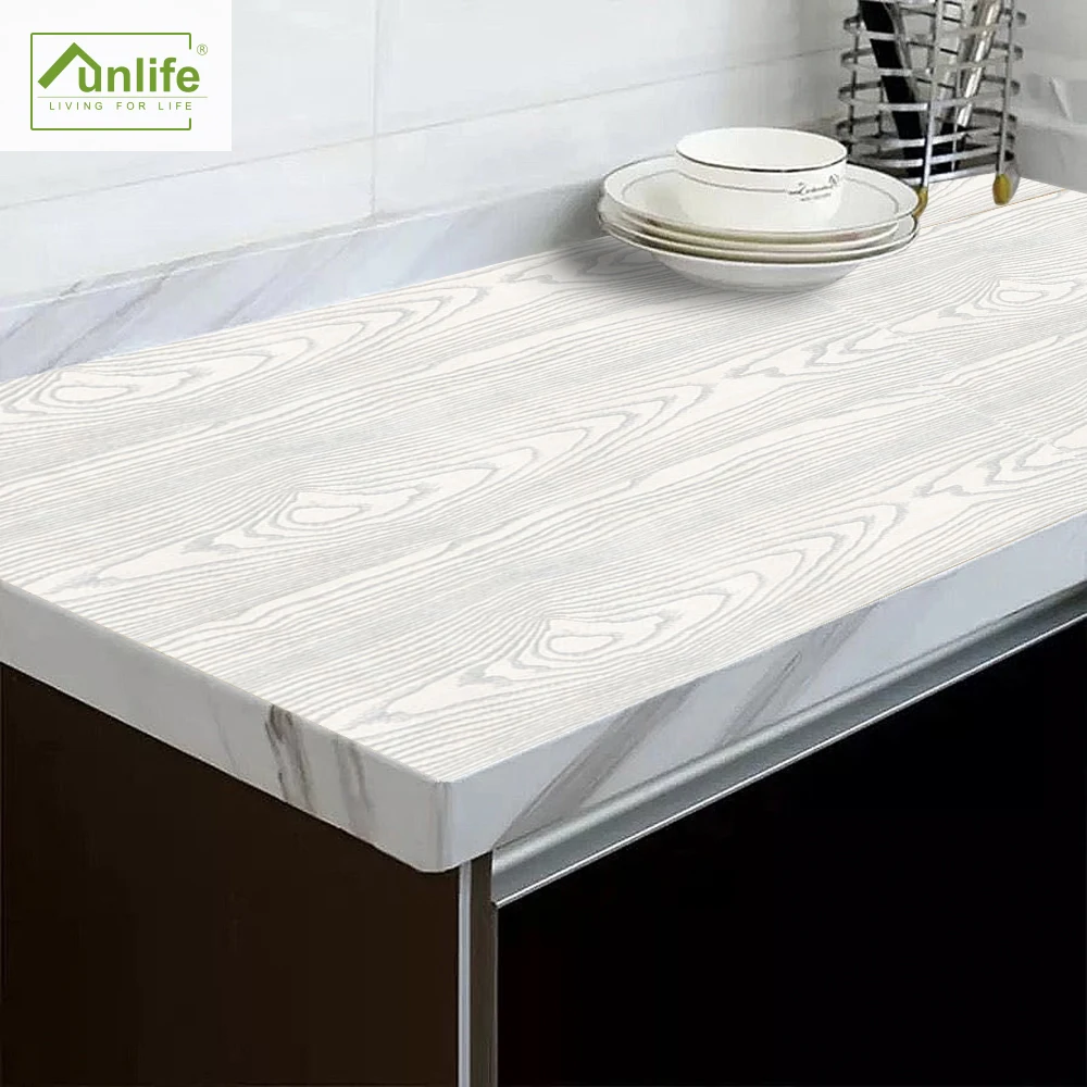 Funlife®Наклейки на пол из серебристого песка и дерева кухонная Водонепроницаемая