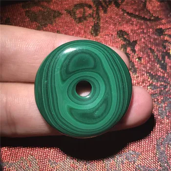 

30mm Peace Buckle Natural Green Malachite Pendant Jewelry For Women Stone Healing Chrysocolla Crystal Necklace Pendant AAAAA