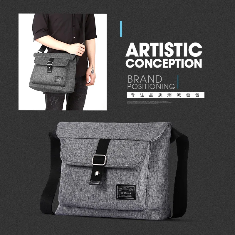 Fashion New Men's Shoulder Bag Canvas Sport Casual Messenger Bag Large