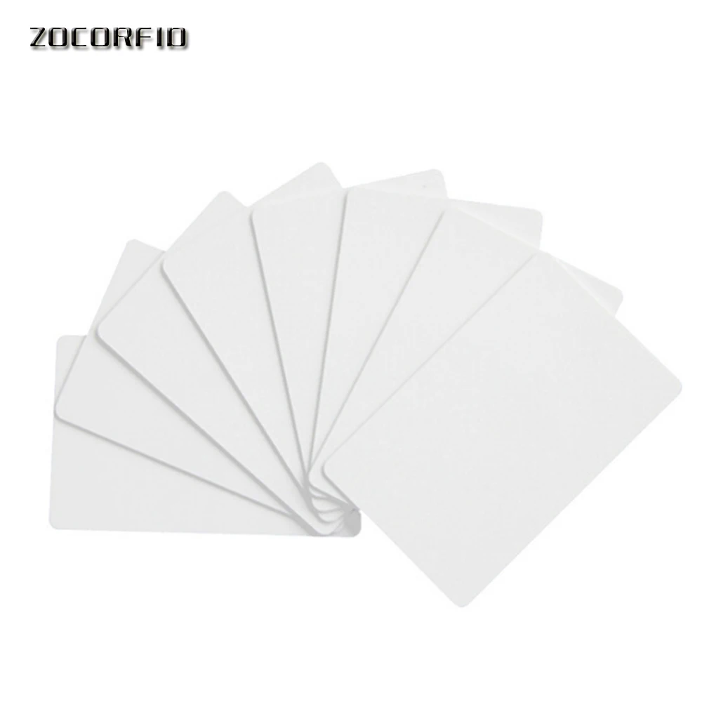 10 pezzi di carta bianca stampabile in pvc per carta associativa carta d'identità carta club stampata da stampante a nastro CR80