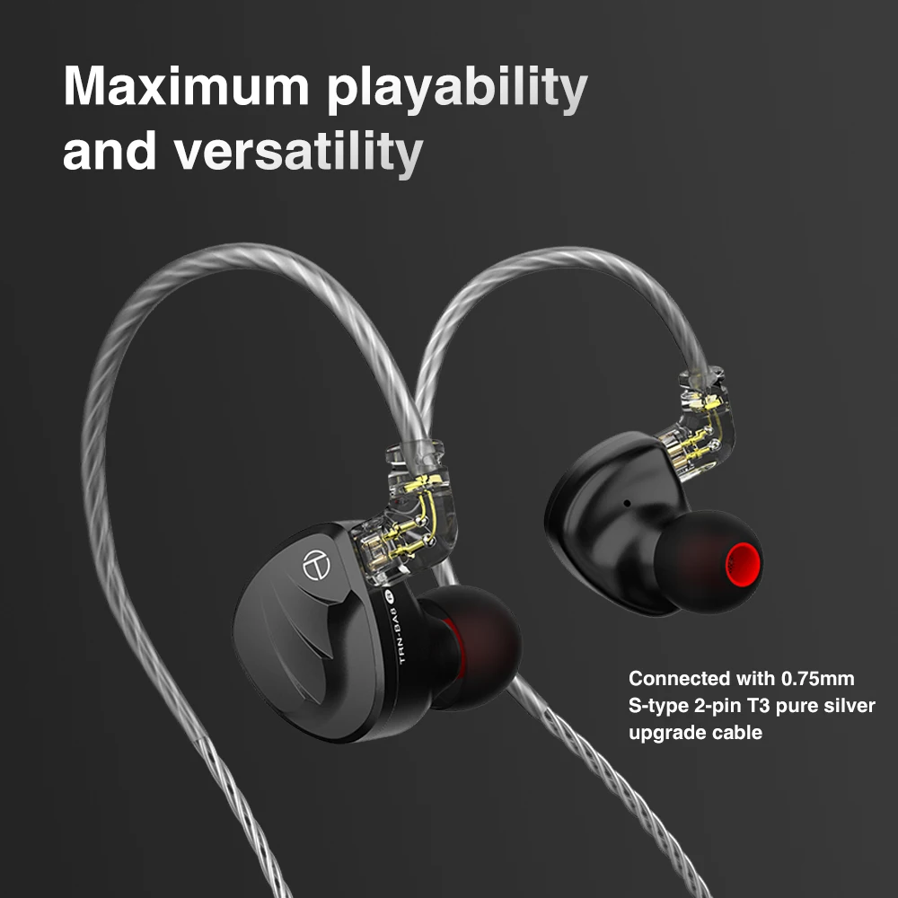 TRN BA8 8BA Metal Headset Hybrid Units HIFI Bass
