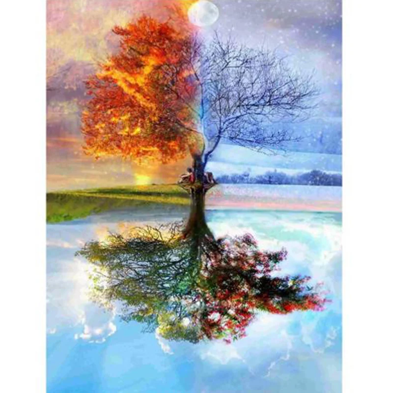 

Full Drill Wishing Tree 5D Diamond Embroidery Cross Stitch Painting Home Decor