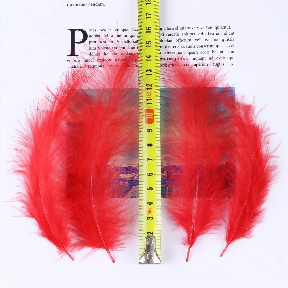Turkey Marabou Feathers for Crafts Dreamcatcher Fringe Trim Colored Feathers(100pcs Light Pink)