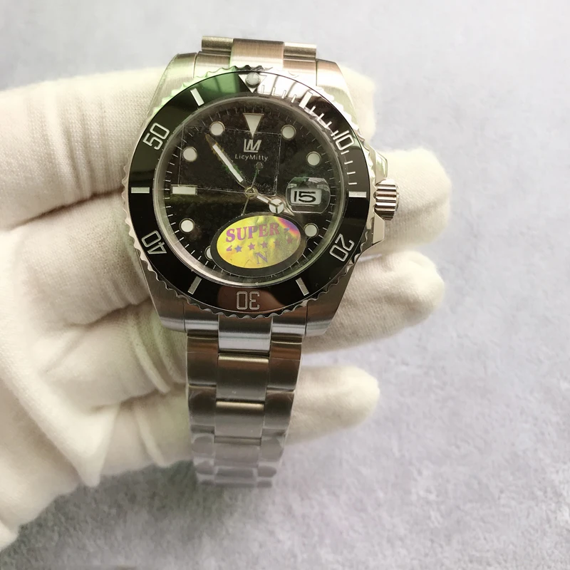 Noob-reloj mecánico automático para hombre, de acero inoxidable, con bisel de zafiro y cerámica, impermeable, 50M, 40mm, 116610LN, nuevo