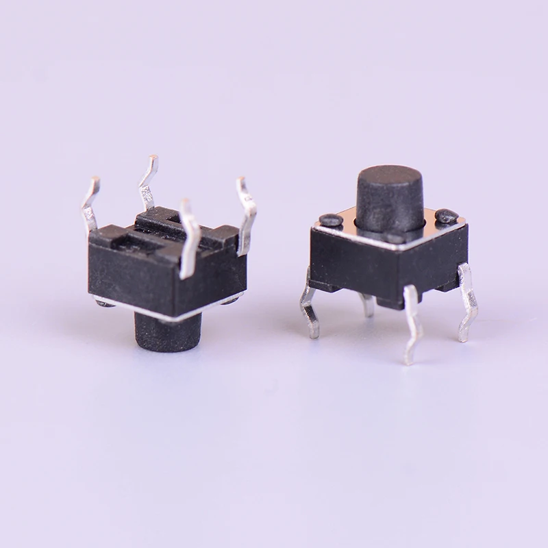NEW 50pcs/lot 6*6*6mm Round Pushbutton 4 Pins SMD SMT Momentary Tactile Switch Micro Switch Wholesale