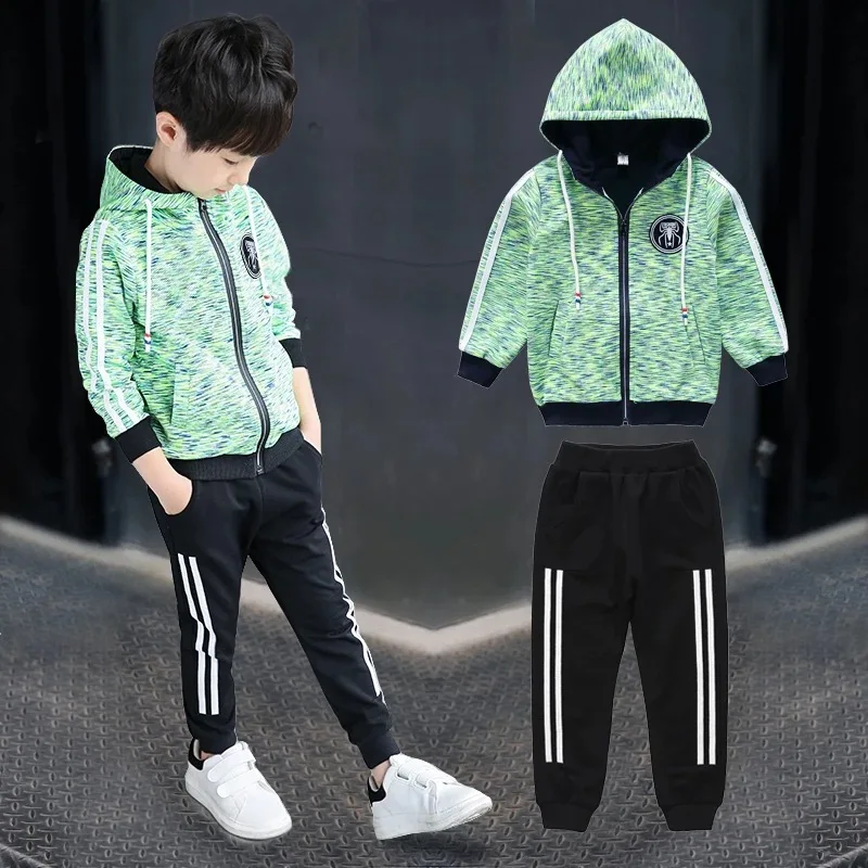 

BOY'S Sportswear 2019 New Style Big Boy Autumn Clothing Two-Piece Set CHILDREN'S Garment Spring And Autumn Boy Handsome Fashion-