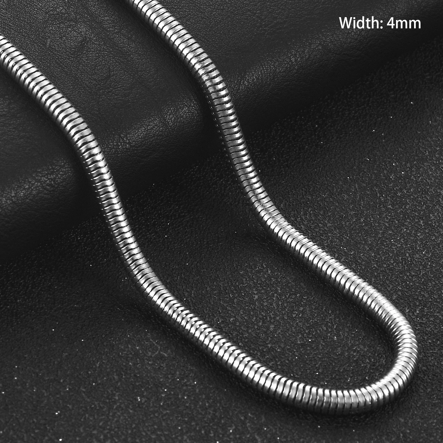 stainless steel necklace 1/1.5/2.4/4mm Mens Waterproof Stainless Steel Necklace Round Snake Bone Chain Metal Jewelry Accessory for Men Women