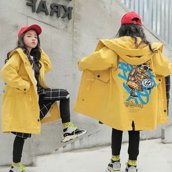 

Autumn Children Jacket Boys and Girls Spring and Autumn Windbreaker Girls Fashion Tops Children Clothing Long Section 2020 New