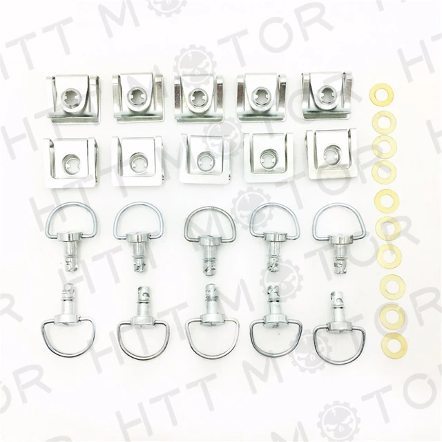 HASkulle Fissaggi Rapidi Per Motocicletta - Perni A Sgancio Rapido Dzus Style 15mm, 2 Pezzi Nero