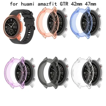 

Screen Protector Slim Colorful Frame soft TPU Case Cover Protective Shell For Huami Amazfit gtr 42 47mm Smart Watch Accessories
