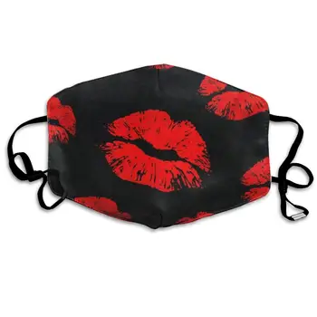 

Face Mask Red Lips Watercolor Hot Cycling Half Face Earloop Nose Mask For Men