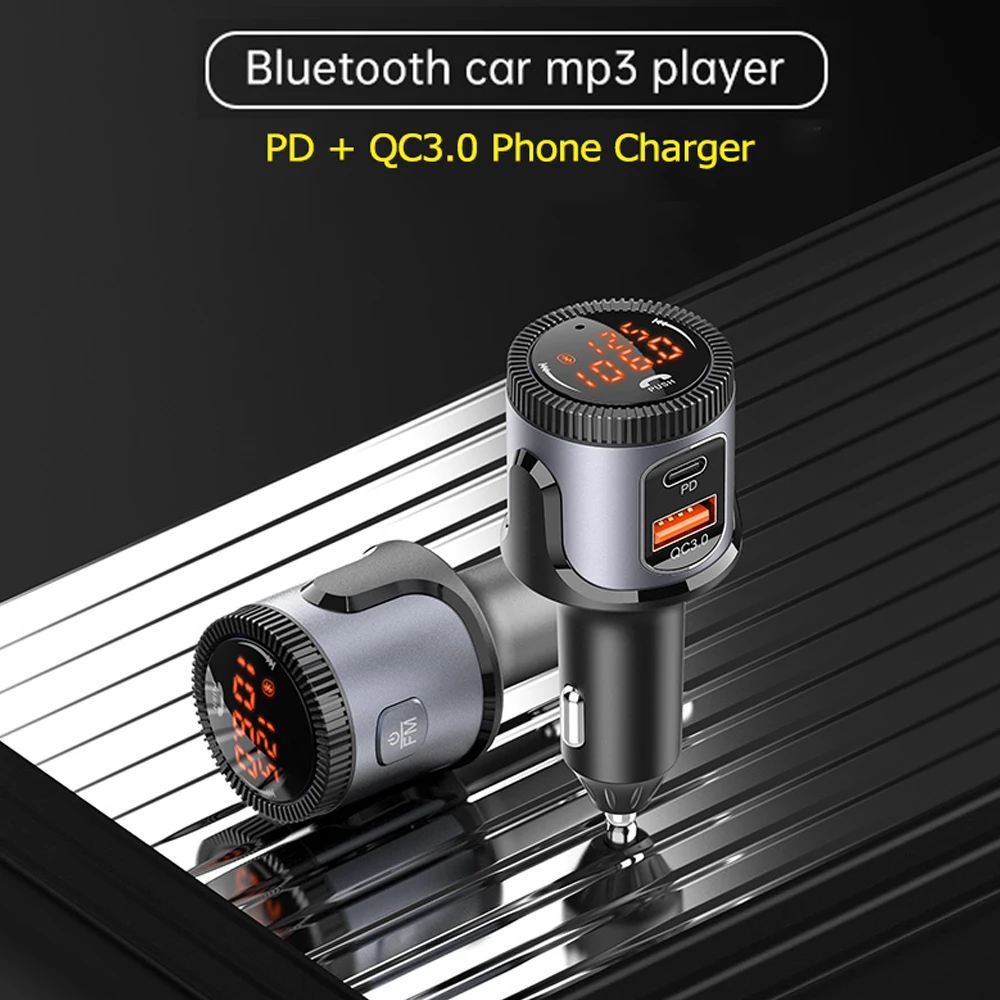 

Автомобильное зарядное устройство Kebidumei QC3.0 для быстрой зарядки, Bluetooth 5,0, FM-передатчик, беспроводной комплект громкой связи, автомобильный модулятор, USB флеш-накопитель, mp3-плеер