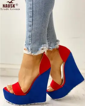

2020 New Sexy Women Wedges Sandals Summer Mixed Colors Platform Sandals Women Casual Shoes High Heel Sandalias Mujer